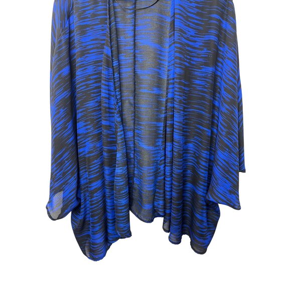 Lane Bryant Sheer Drape Cardigan 22/24 Blue Open Front Plus Size Top - Picture 3 of 9